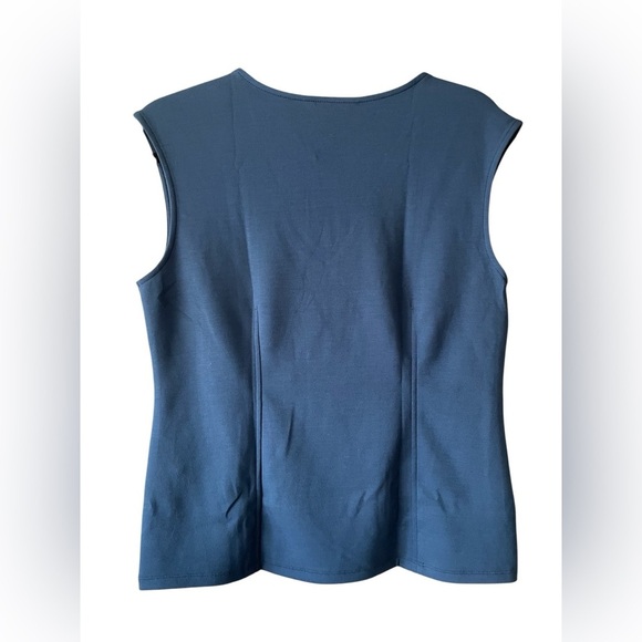 Banana Republic Factory Blue Sleeveless Professional V Neck Top Medium NWT - Picture 4 of 4